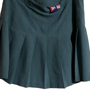 Vintage Tail Tennis Skirt Women’s 14 Teal Button & Zips.